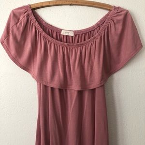 Pinc Off the Sholder Dress